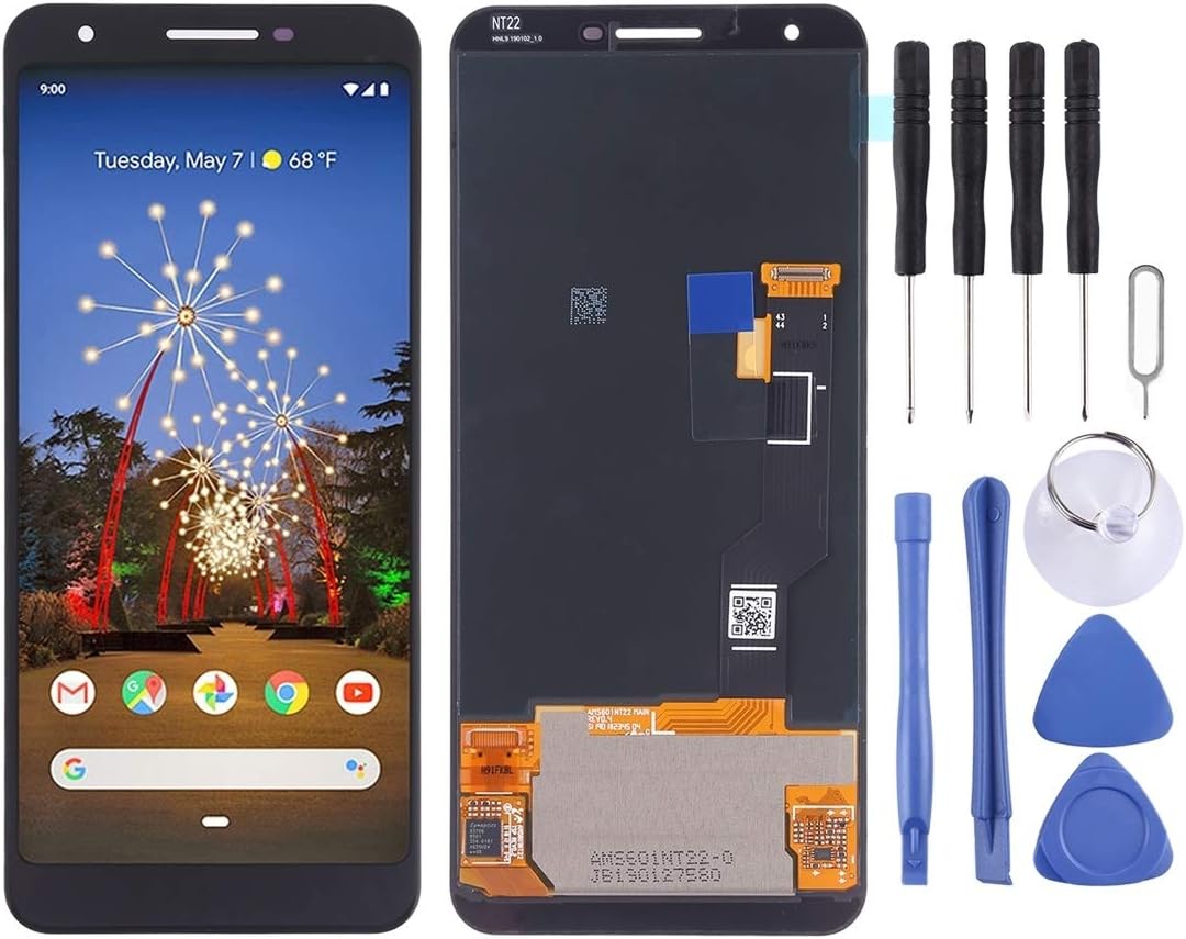 LUOKANGFAN Replacement Parts LCD Screen And Digitizer Full Assembly for Google Pixel 3a XL (Black) Mobile phone accessories (Color : Black)