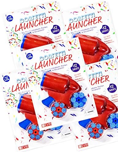 5 Confetti Launcher Set /12 Shots Each