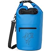 Fish Kill Bags Waterproof Dry Bag Pack - Roll Top Dry Storage Bag for Kayaking, Boating, Paddle Boarding, Beach Trips - Boating Dry Bag - Waterproof Storage Bag - Floating Dry Bag 15l (Blue)
