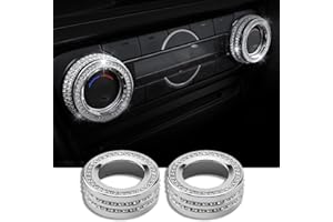 CUCHIYUN Air Conditioning AC Knobs Caps, Compatible with Mazda 3 (2014-2018), Crystal, Decor