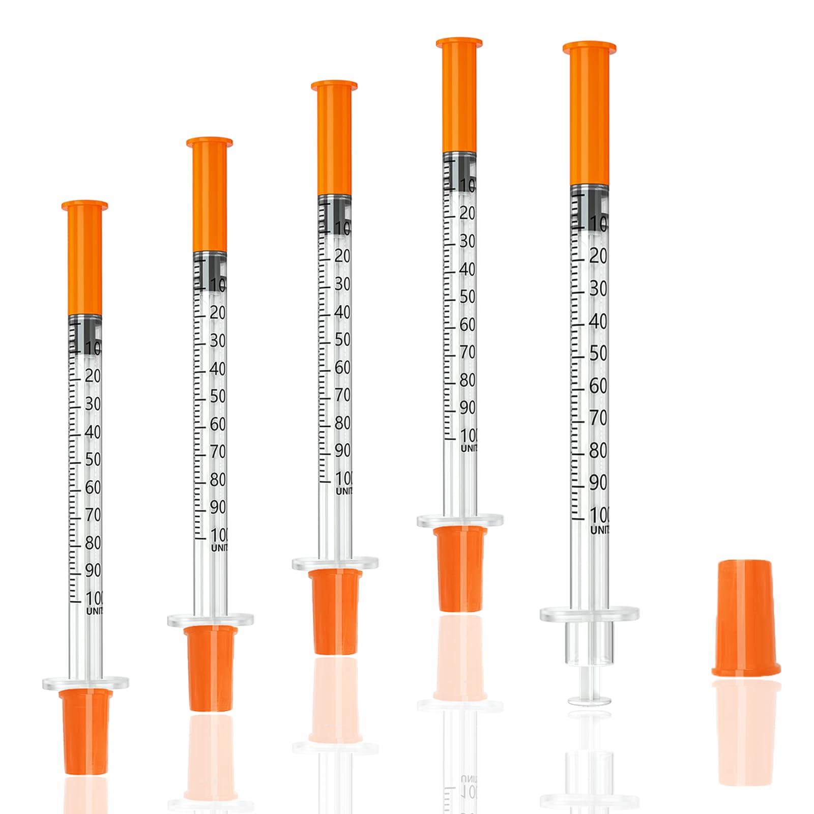 Photo 1 of 1ml/cc U-100 31G 1/2"(12.7mm) Syringes, Individual Package – Box of 100