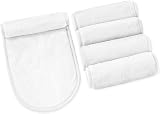 URAQT 5 Pack Microfiber Face Cloths Makeup Remover Washable Soft White view 8