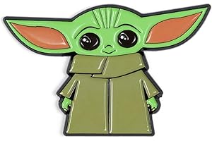 Toynk Star Wars Exclusive Enamel Lapel Pin - The Mandalorian Cartoon Child Baby Yoda Ears Up Collectible Badge for Backpacks, Clothes, Bags, Jackets, Hat Accessories