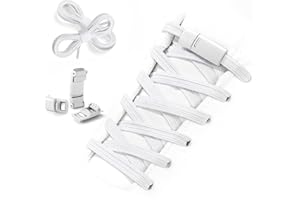 Aiboxin Elastic No Tie Flat Shoe Laces for Sneakers, Tieless Shoelaces for Kids & Adults, Stretch Shoes Strings