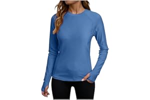 Women's Sun Shirts UPF 50+ Long Sleeve Workout Tops UV Protection Quick Drying Outdoor Shirt for Hiking Fishing