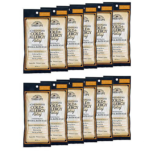 Village Naturals Therapy, Mineral Bath Soak, Cold & Allergy Relief, 2 Oz, Pack of 12