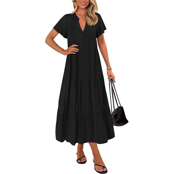 LoveStitch Women's V Neck Halter Strappy Handkerchief Midi Dress (S/M,  Black) at Amazon Women's Clothing store