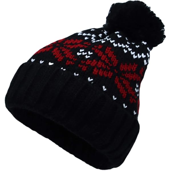Timberland Women`s Pom Pom Fair Isle Beanie (Peach(A1EEEC  display picture 1