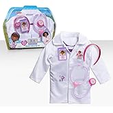 Doc McStuffins Doctor's Dress Up Set and Accessories, 4-pieces, Imaginative and Pretend Play, Kids Toys for Ages 3 Up by Just Play