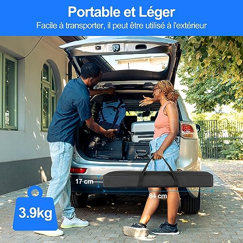 VISULAPEX 120" Projection Screen with Stand, 4K HD 16:9 Foldable Screen Projector on Stand, Tripod Screen with Portable Bag for Cinema Home Office Travel