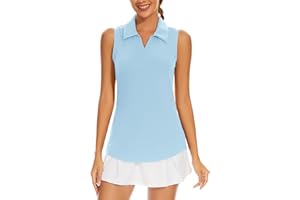Ivicoer Womens Golf Shirt Polo Short Sleeve,Sleeveless,Long Sleeve Tennis Collared Top Athletic Clothes for Ladies