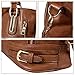 Vbiger Leather Handbags For Women Large Capacity Zipper Tote Bag (Brown)