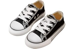 iFANS Boys and Girl Low Top Canvas Kids Lace up Sneakers