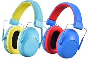 Onhear [2 Packs] SNR 29dB Noise Cancelling Headphones for Kids, Foldable & Adjustable Kids Noise Cancelling Ear Muffs, Kid Ear Protection for Noise Reduction, Ear Protection Accessories