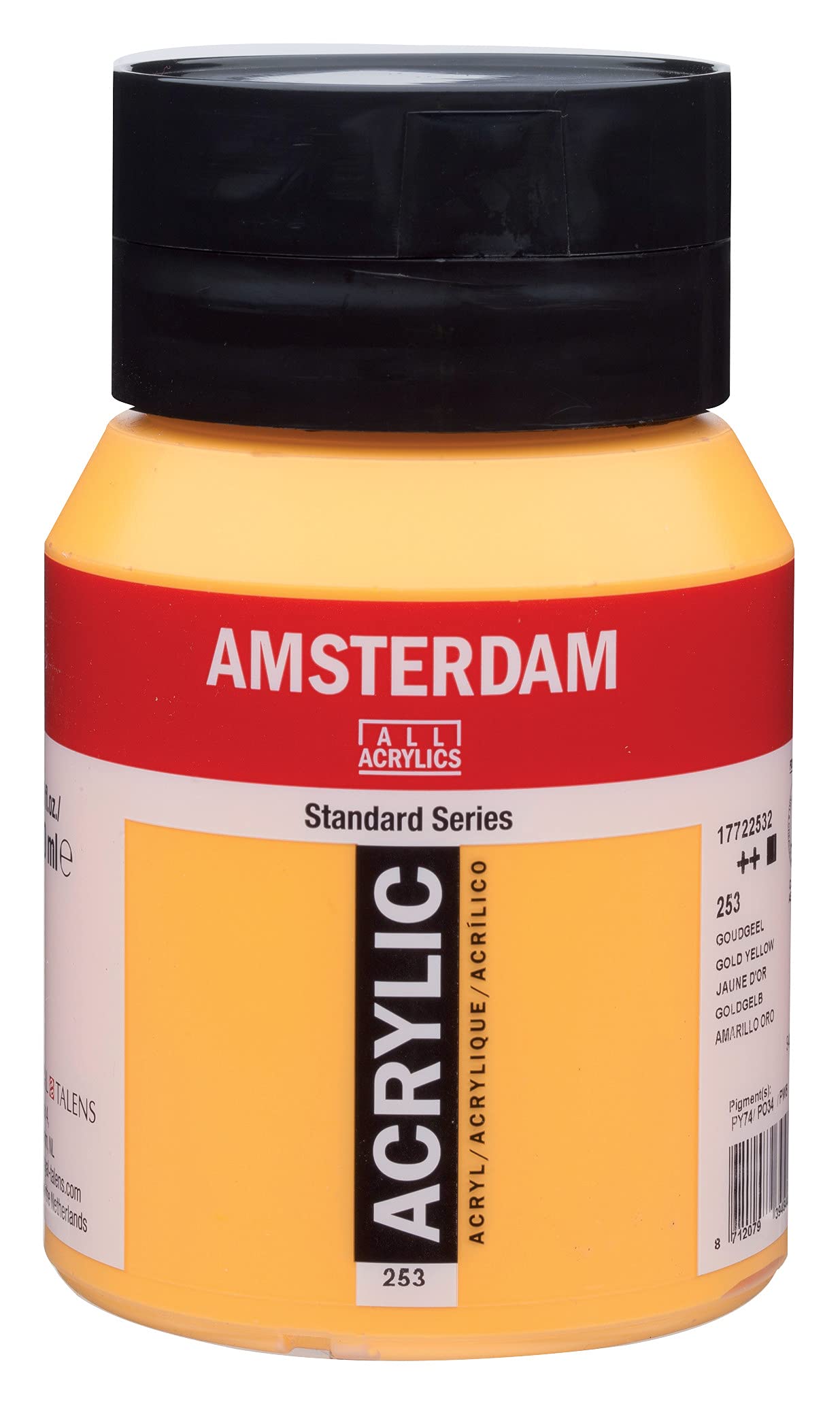 Amsterdam Standard Series Acrylic Jar 500 ml Gold Yellow 253 (17722532)