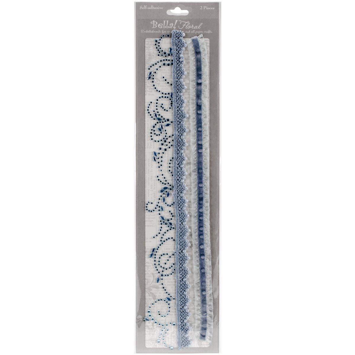 Ruby Rock-It Bella Bling and Fabric Trim Embellishments-Blue