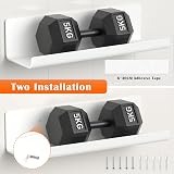 WELDUN Floating Shelf Set of 2 32 cm Wall Shelves No Drilling White view 4