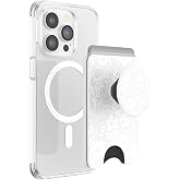 PopSockets Phone Wallet for MagSafe with Grip- Blanc Fresh | PopWallet, Holds 3 Cards, Magnetic, Removable, Secure, Flower, Floral, White