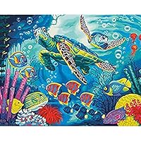 DIY 5D Diamond Painting by Number Kit,Diamond Painting Kits for Adults and Beginner for Home Decor Turtle 15.7x11.8in 1 Pack by Bemall