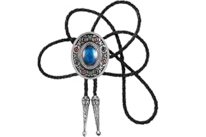 KDG Nature Agate Triangle Shape Western Cowboy Celtic Black Stone Bolo Tie Necktie For Men