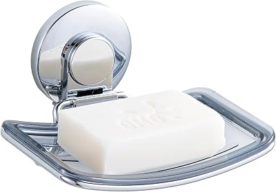 TAILI Suction Soap Dish Shower Holder Chrome 5 kg Tub Sink Organizer