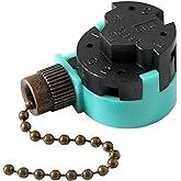 Akahttbn Ceiling Fan Switch ZE-268S6 3 Speed 4 Wire Bronze Zing Ear For Ceiling Light Fans Lamps and Wall Lights Pull Chain Switch Replacement On-Off with Pull Chain,1 Pack