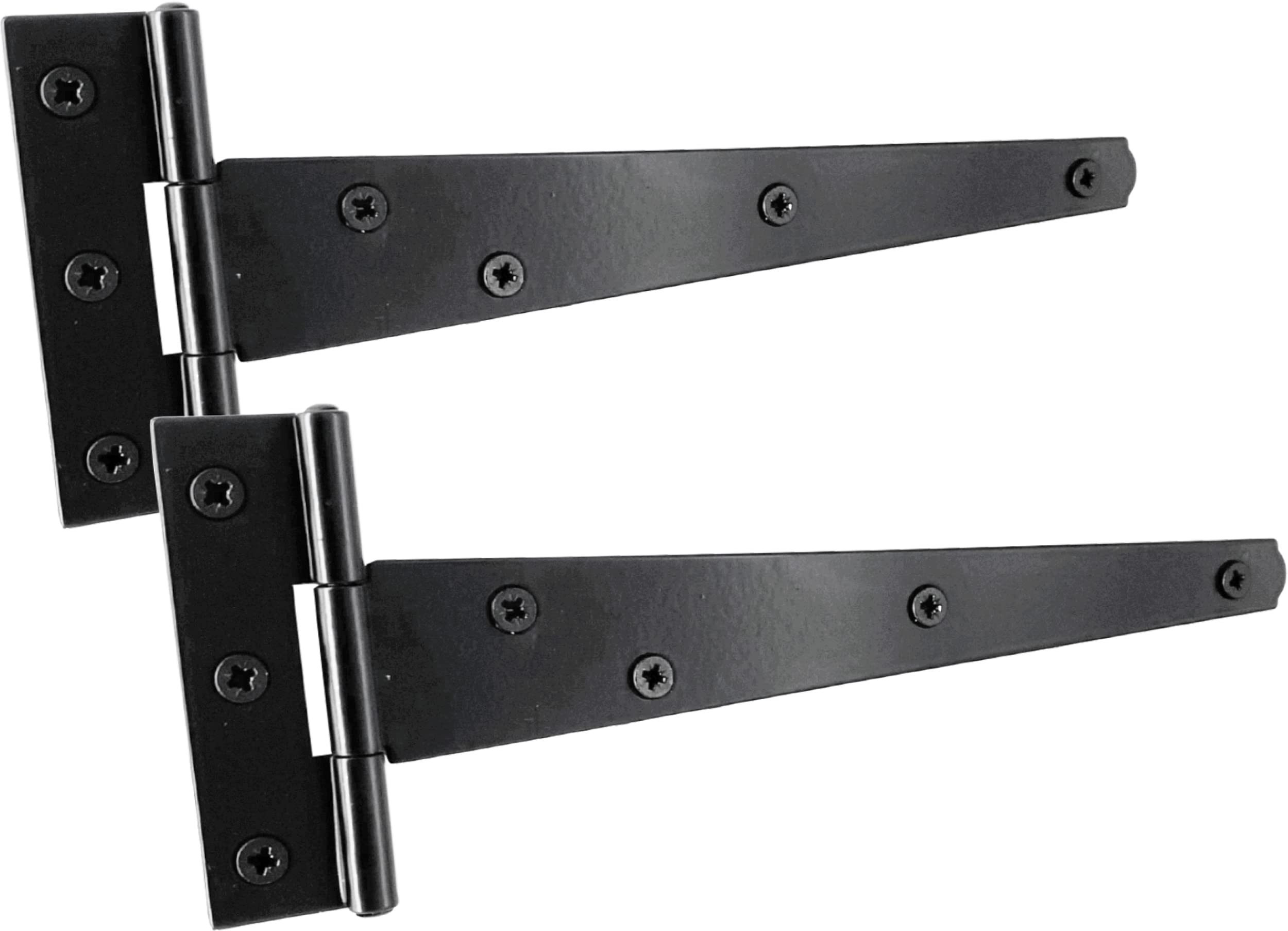 IRONTITE® Black T Hinges 200mm (8”), Weather-Resistant for Wooden Gates or Sheds