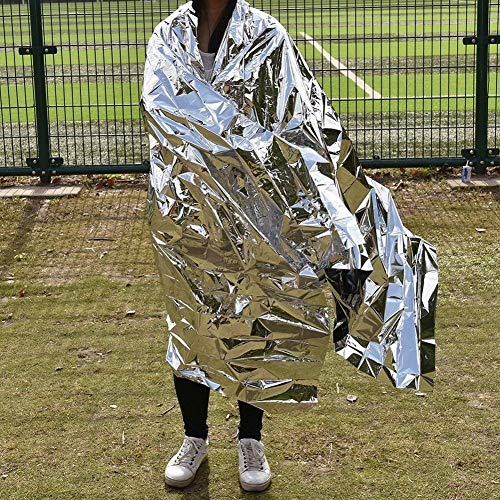 new Hope 82" x 62" Extra Large Emergency Blanket, 5 Packs, Survival