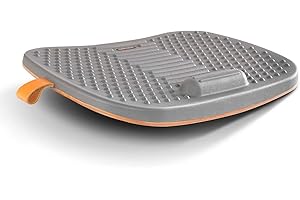 FEZIBO Standing Desk Mat with Anti Fatigue Bar, Wooden Wobble Balance Board with Ergonomic Design Comfort Floor Mat