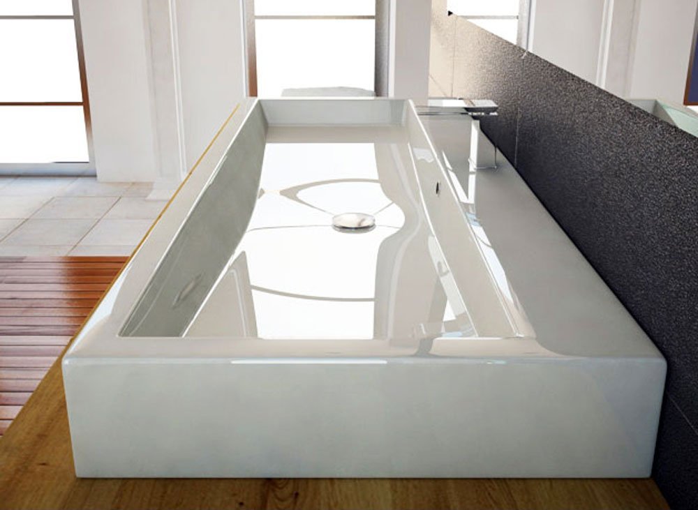 Design Waschbecken Waschtisch 100cm Zur Wandmontage Oder Als