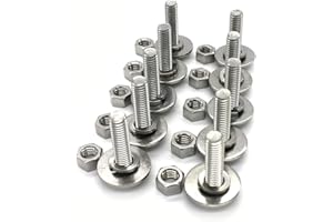 (10 Sets) 5/16-18x1-1/2" Stainless Steel Hex Head Screwsbolts and nuts kit, 5/16 Nuts, 5/16 Fender Flat Washer& 5/16 Spring Lock Washers, 18-8 (304) S/S, Fully Threaded by Fullerkreg
