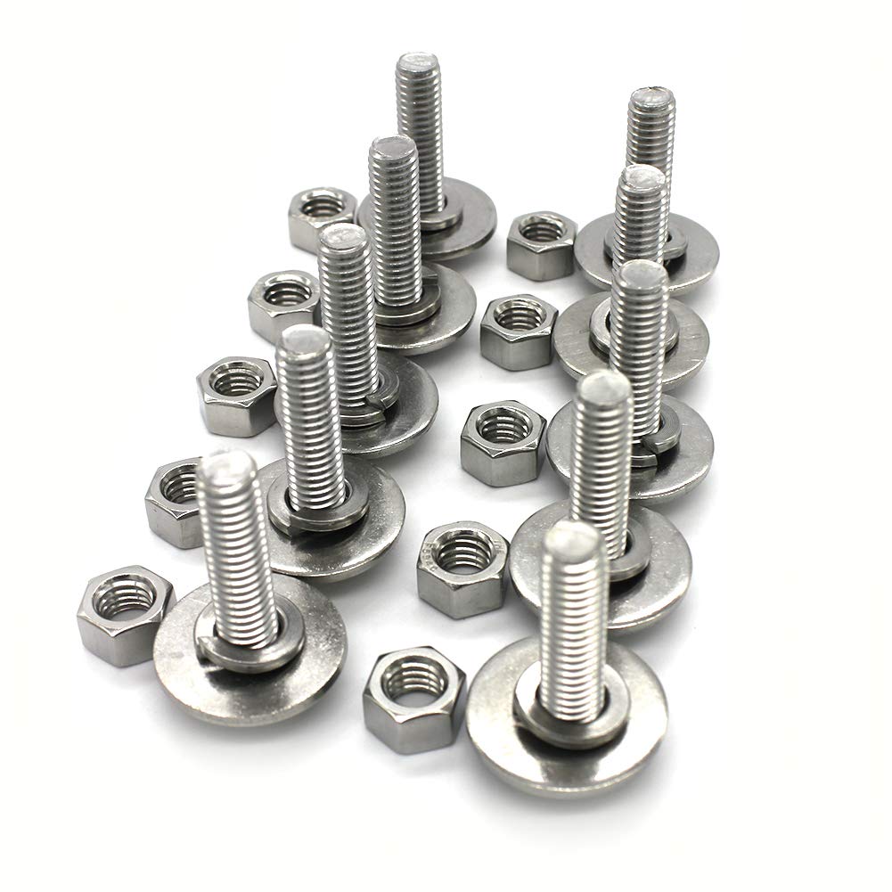 (10 Sets) 5/1618x11/2" Stainless Steel Hex Head Screws Bolts, Nuts