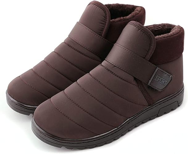 Amazon ムートンブーツ メンズ ショートブーツ ブーツ スリッポン 茶色 ボアブーツ ボア カジュアルボア ファー ムートン ダークブラウン 25 0cm ノーブランド品 ブーツ