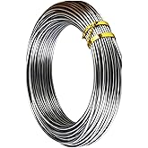 12 Gauge 304 Stainless Steel Wire - Annealed & Bendable,2mm Thick Wire for Crafts, Garden Fence Repair, Outdoor Farm & Home DIY