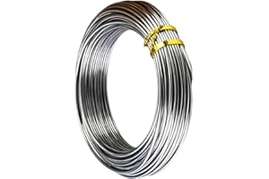 VOXSVELDRA 12 Gauge 304 Stainless Steel Wire - Annealed & Bendable,2mm Thick Wire for Crafts, Garden Fence Repair, Outdoor Farm & Home DIY