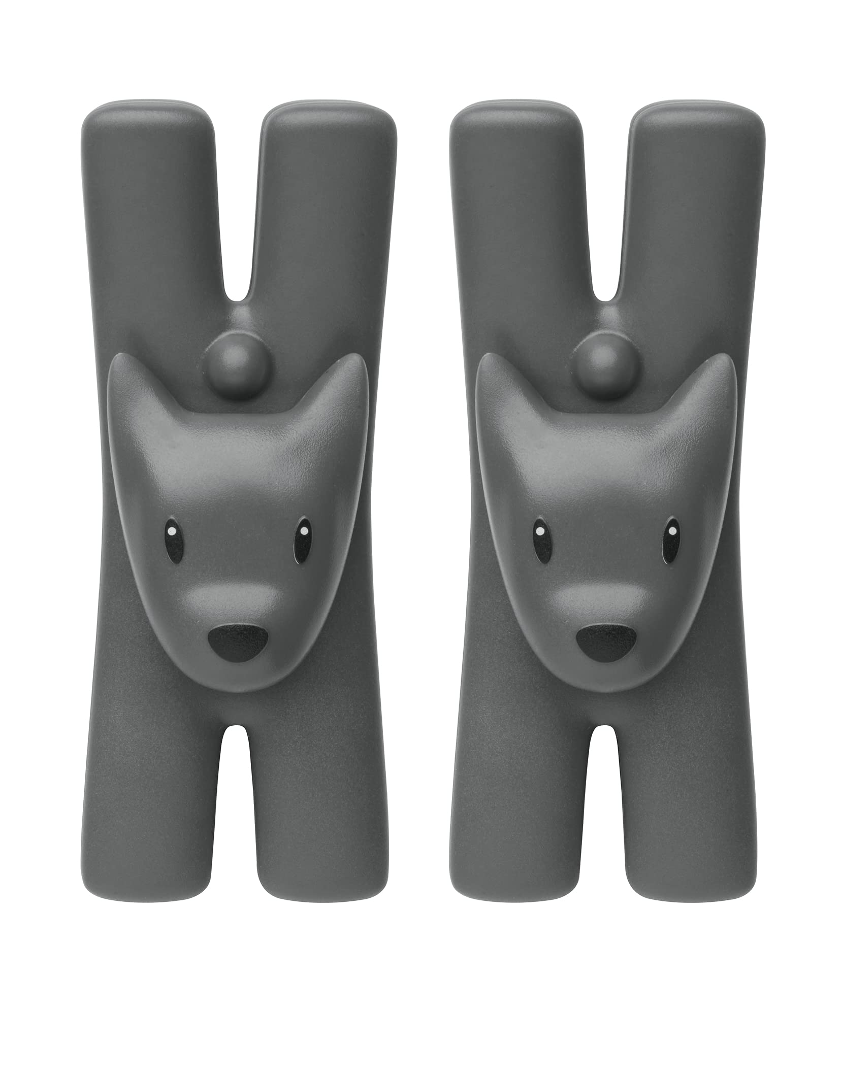 Alessi Two clips set in thermoplastic resin, black with magnet