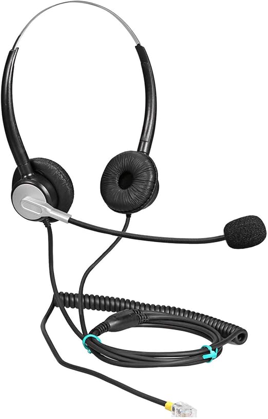 Telephone Headset With Rj11 Connector