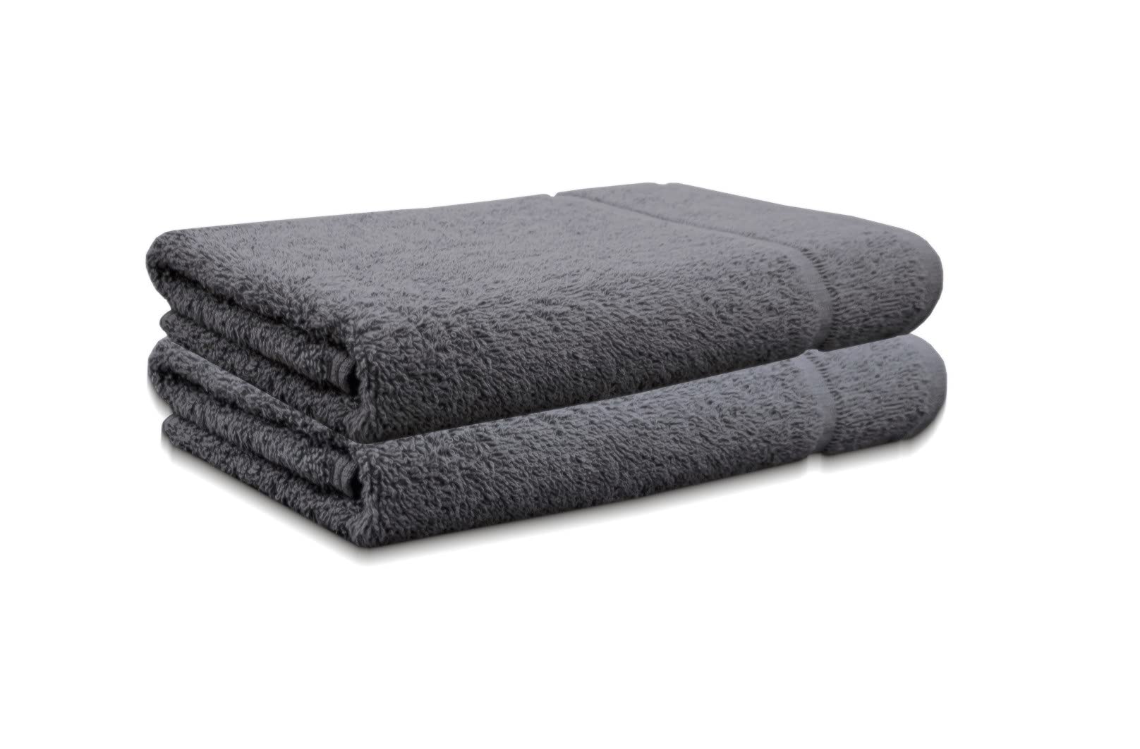 A & B TRADERS Hand Towels Set Grey Super Soft 100% Pure Egyptian Cotton 2 or 4 Hand Towels Bathroom Gym Sports (2)
