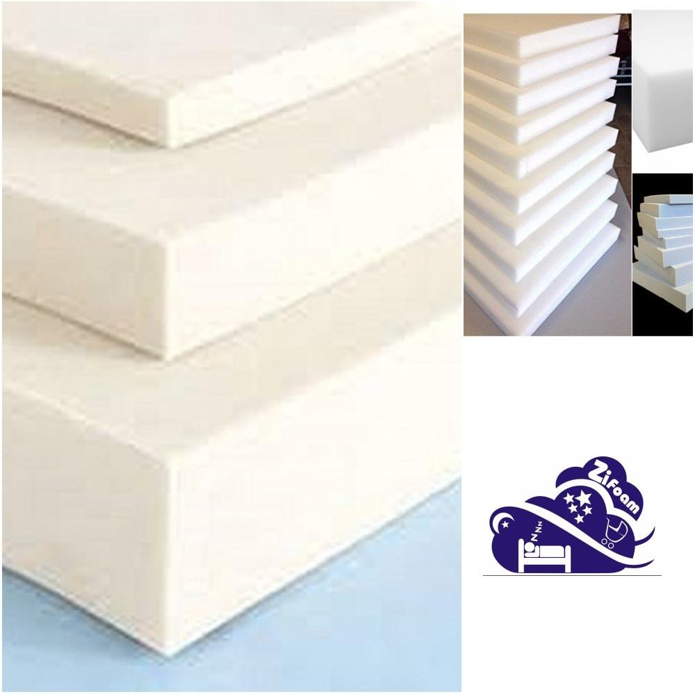 High Density Foam, Grade A Replacement Foam Mattress Topper COT Junior Kids Bed Choose from Size, 5 cm to 4 cm and (Cut Any Size Foam) (100L x 50 x 5cm)