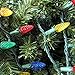 Led Christmas Multi Color Lights 60 C6 Faceted LED Decorative String Light Set Indoor and Outdoor Use – Energy Efficient LED Bulbs with Green Wire, UL Listed Professional Grade by Holiday Essence