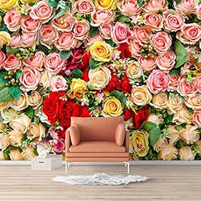 Wall Mural Elegant Rose Flower Floral Photo Removable Self-Adhesive Large Wallpaper - 66x96 inches