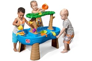 Step2 Tropical Rainforest Kids Water Tables, Outdoor Toddler Activity Table, Ages 1.5+ Years Old, 13 Piece Water Toy Accessor