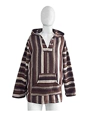 chigemianbaoba Mexican Baja Hoodie Knit Hippie Drug