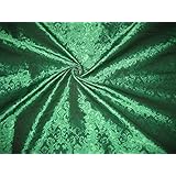 Spun Brocade Fabric Emerald Green colour 44