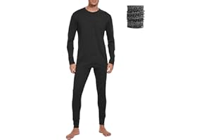 MERINNOVATION Merino Wool Base Layer Set for Men 100% Merino Wool Thermal Underwear Long Sleeve