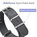 NATO Watch Bands Strap Canvas Fabric Nylon Watch Straps with Stainless Steel Buckle,Adebena Ballistic Replacement Watch Bands Width 20mm 22mm