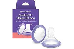 Lansinoh ComfortFit Breast Pump Flanges, Size 21mm, 2 Count