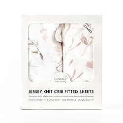 GRSSDER Stretch Ultra Soft Jersey Knit Fitted Crib