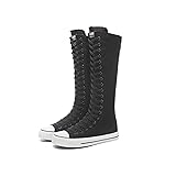 Woman Boots Mid Calf Knee High Tall Zipper High