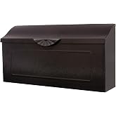 Architectural Mailboxes Amboy Steel Wall Mount Mailbox, Black, Medium | Galvanized steel build for outside with weather-resistant outdoor construction and a rust-resistant powder-coat finish.